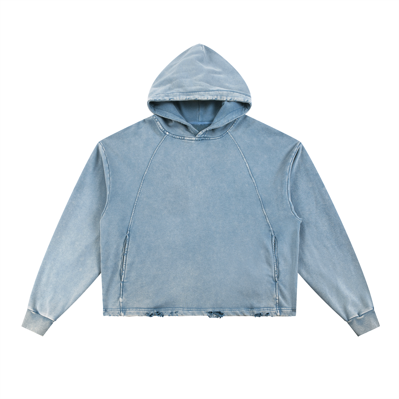 RIPPED BLUE HOODIE