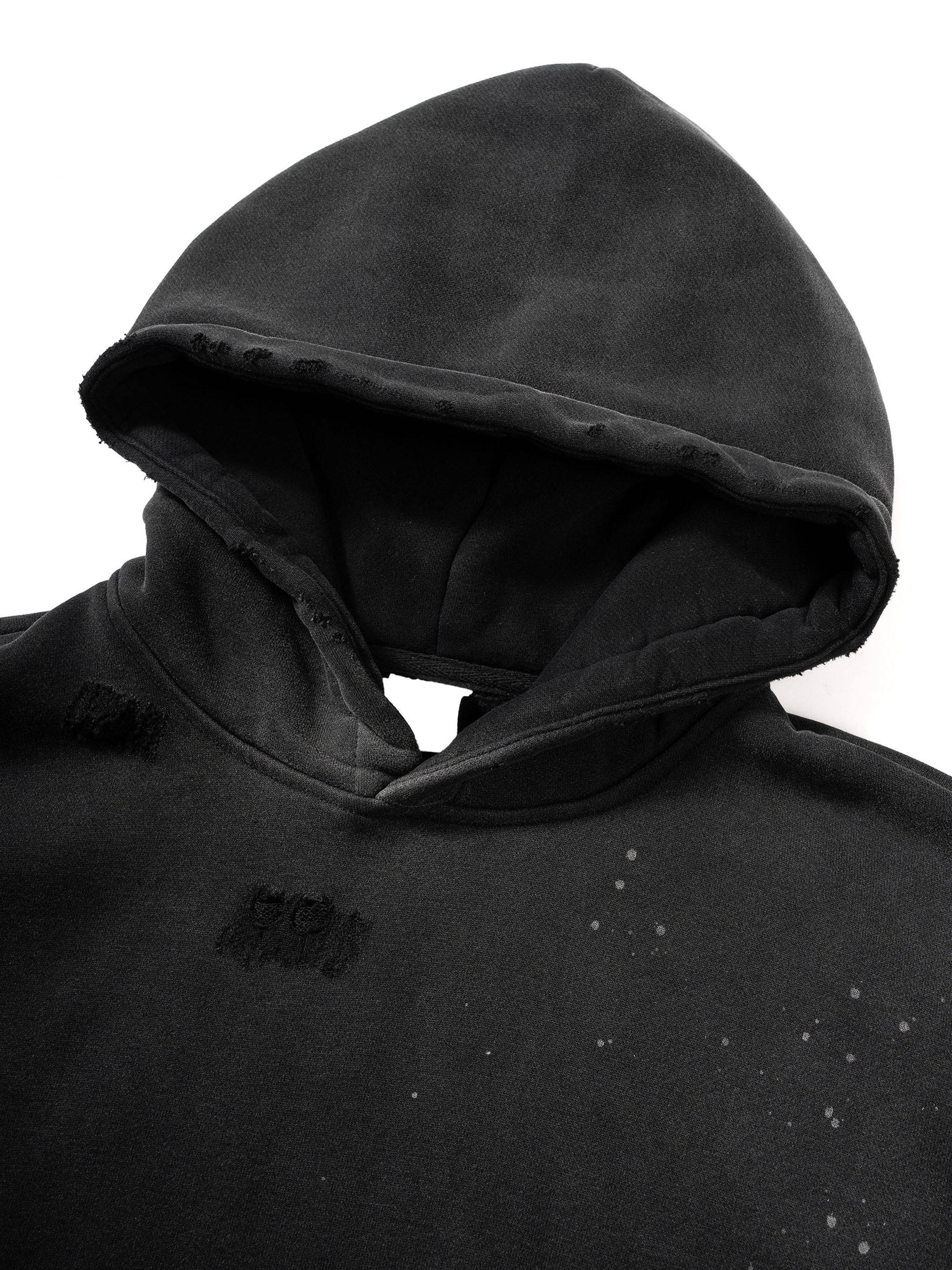 CHROME FRAYED HOODIE